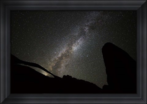 Framed Landscape Arch Milky Way Print