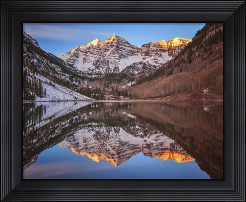 Framed Maroon Bells Alpenglow Print