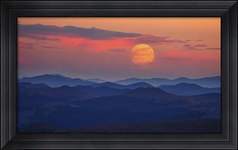 Framed Supermoon at Sunrise Print