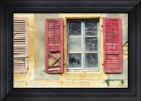 Framed Red Shutters Print