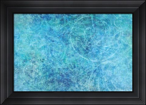Framed Stylish Pattern Azure Blue Print