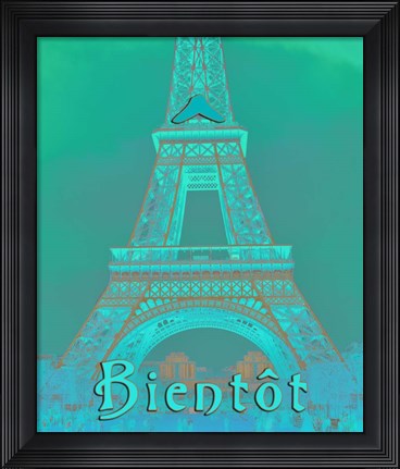 Framed Bientot Eiffel Tower Print