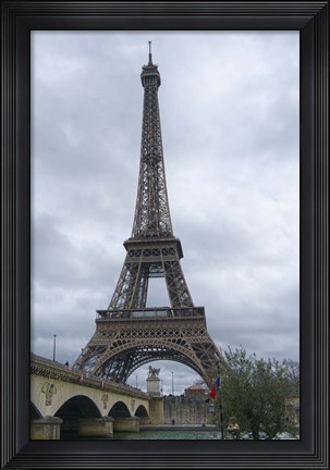 Framed Eiffel Tower and Pont d&#39;Iena Paris Print