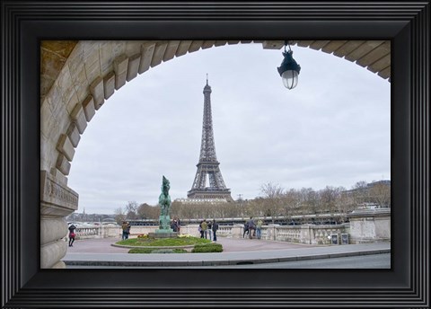 Framed Eiffel Tower from Viaduc de Passy in Paris Print