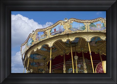 Framed Merry-go-round Paris Print