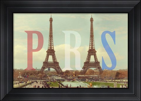 Framed Paris with Two Eiffel Towers Print