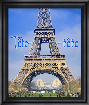 Framed Tete-a-tete in Paris Print