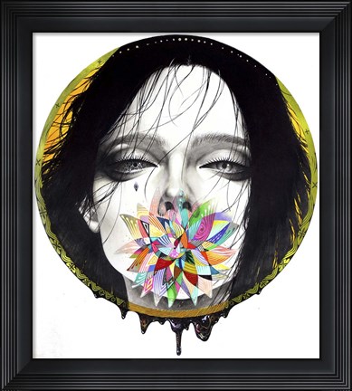 Framed Black Blossom Print