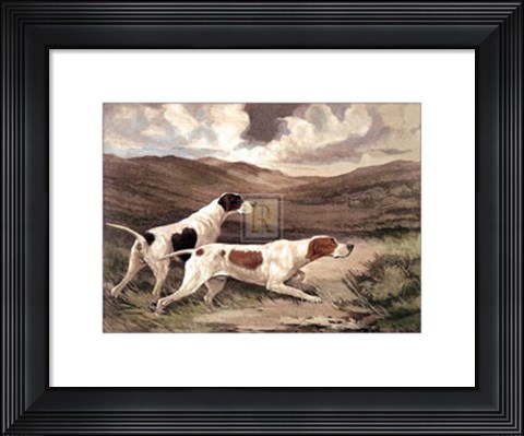Framed Tense Moment (Pointers) Print