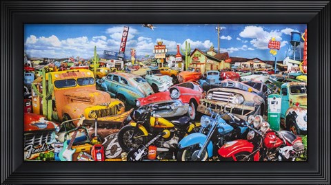 Framed Route 66 Crossroads Print