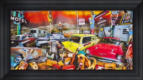 Framed Stardust Trailer Park Print