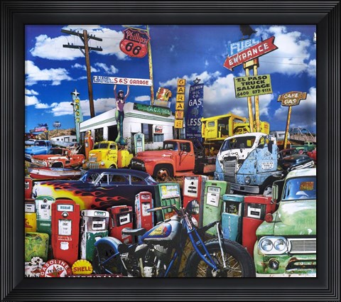 Framed El Paso Truck Salvage Print