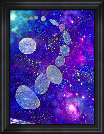 Framed Bubble Moon Print