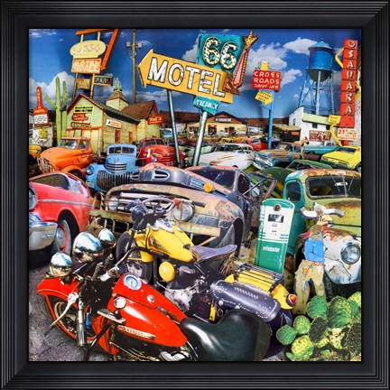 Framed Blue Highway 2 Print