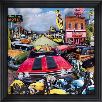Framed Pacific Paradise Motel 1 Print