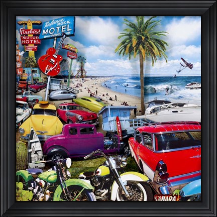 Framed Surfside Motor Court 1 Print