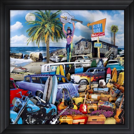 Framed Surfside Motor Court 2 Print