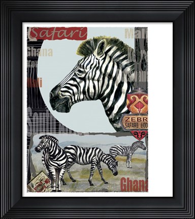Framed Zebra Safari Print