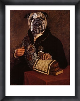 Framed T. Poncelet - Chains of Office Print