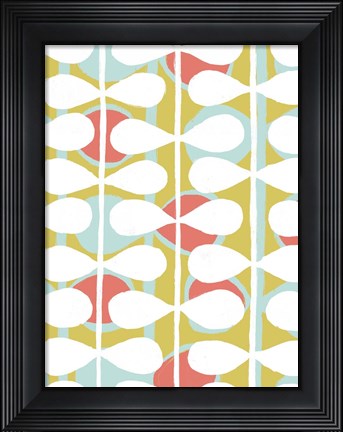 Framed Retro Stems II Print