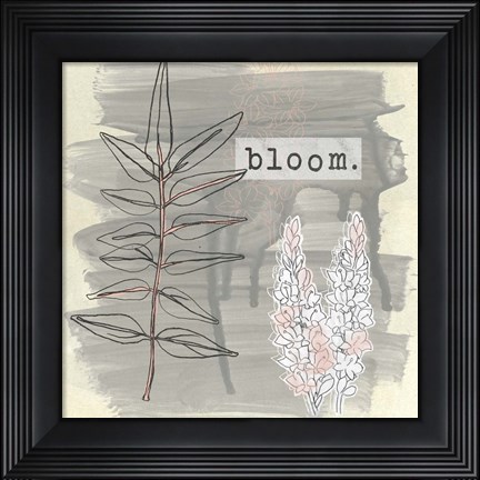 Framed Garden Scrapbook III Print