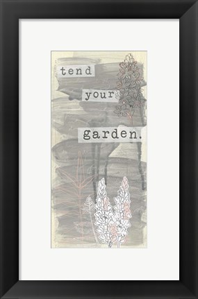 Framed Garden Scrapbook V Print