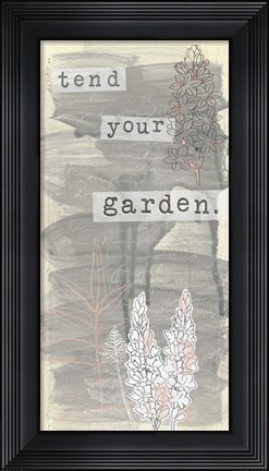 Framed Garden Scrapbook V Print