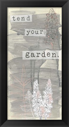 Framed Garden Scrapbook V Print