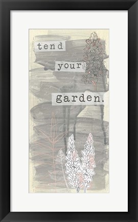 Framed Garden Scrapbook V Print