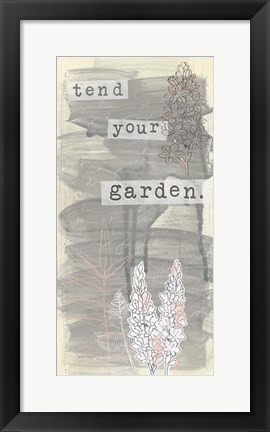 Framed Garden Scrapbook V Print