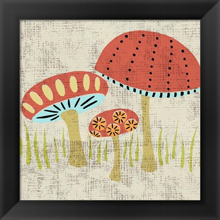 Framed Ada&#39;s Mushrooms Print