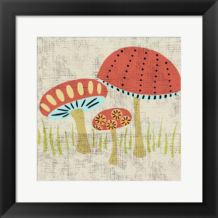 Framed Ada&#39;s Mushrooms Print