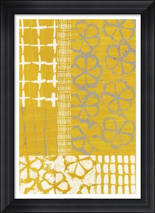 Framed Golden Blockprint II Print