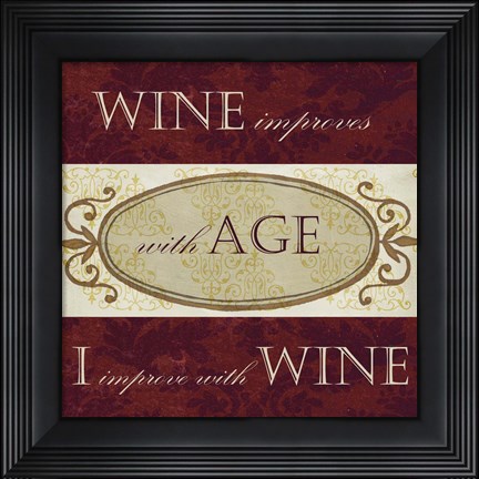 Framed Wine Phrases III Print