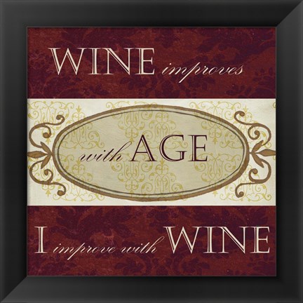 Framed Wine Phrases III Print