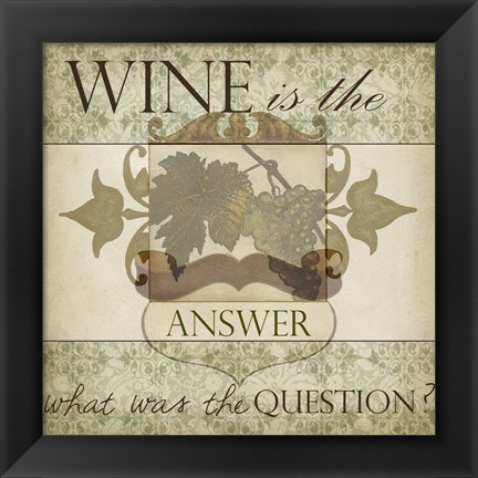 Framed Wine Phrases IV Print