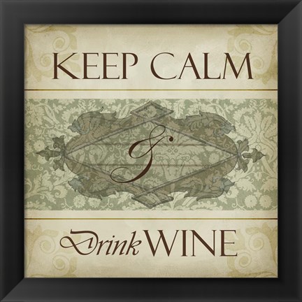 Framed Wine Phrases V Print