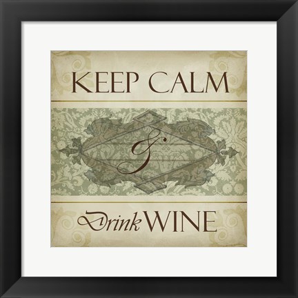 Framed Wine Phrases V Print