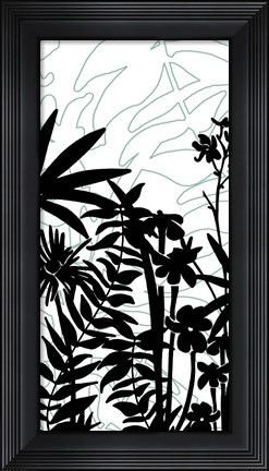 Framed Rainforest Ferns I Print