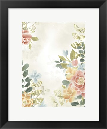 Framed Soft Flower Collection II Print