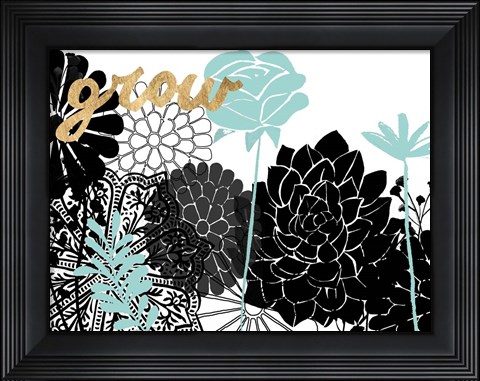 Framed Lacy Garden I Print