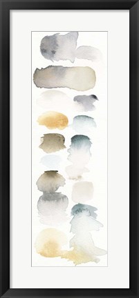 Framed Watercolor Swatch Panel Neutral I Print