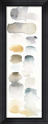 Framed Watercolor Swatch Panel Neutral I Print