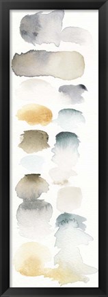 Framed Watercolor Swatch Panel Neutral I Print