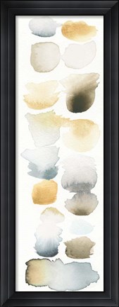 Framed Watercolor Swatch Panel Neutral II Print