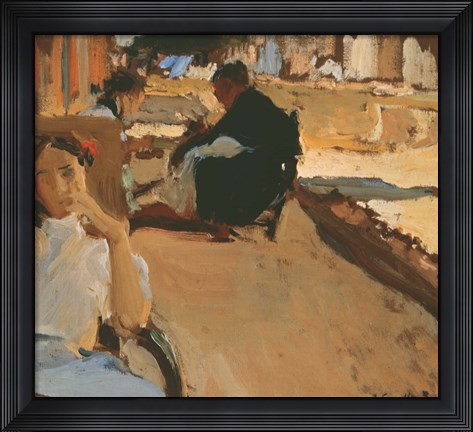 Framed Valencian Sketch no1 (Calle del Cabanal, Valencia), ca 1902 Print