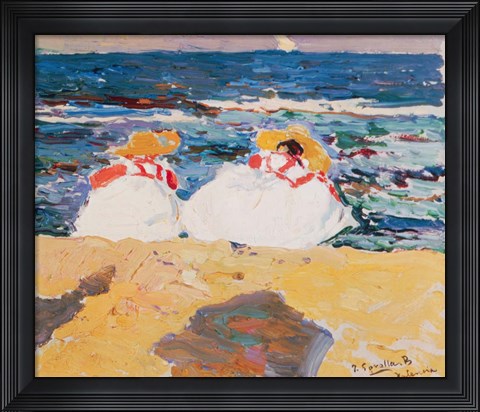 Framed Beach at Valencia Print