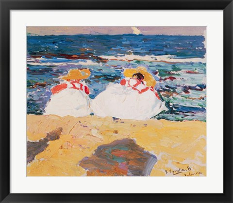 Framed Beach at Valencia Print