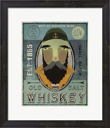Framed Fisherman V Old Salt Whiskey Print