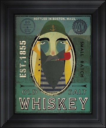Framed Fisherman VII Old Salt Whiskey Print